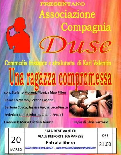 una ragazza compromessa commedia frizante e stralunata ass. compagnia duse