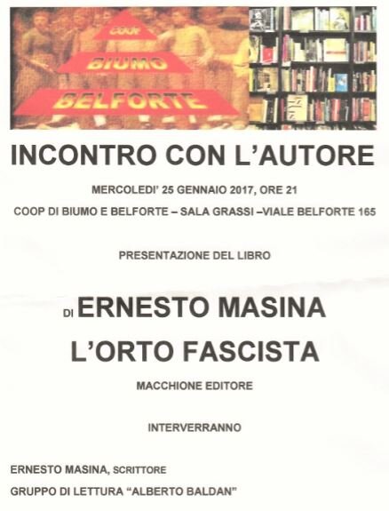 incontro con l'autore del libro -Ernesto Masina