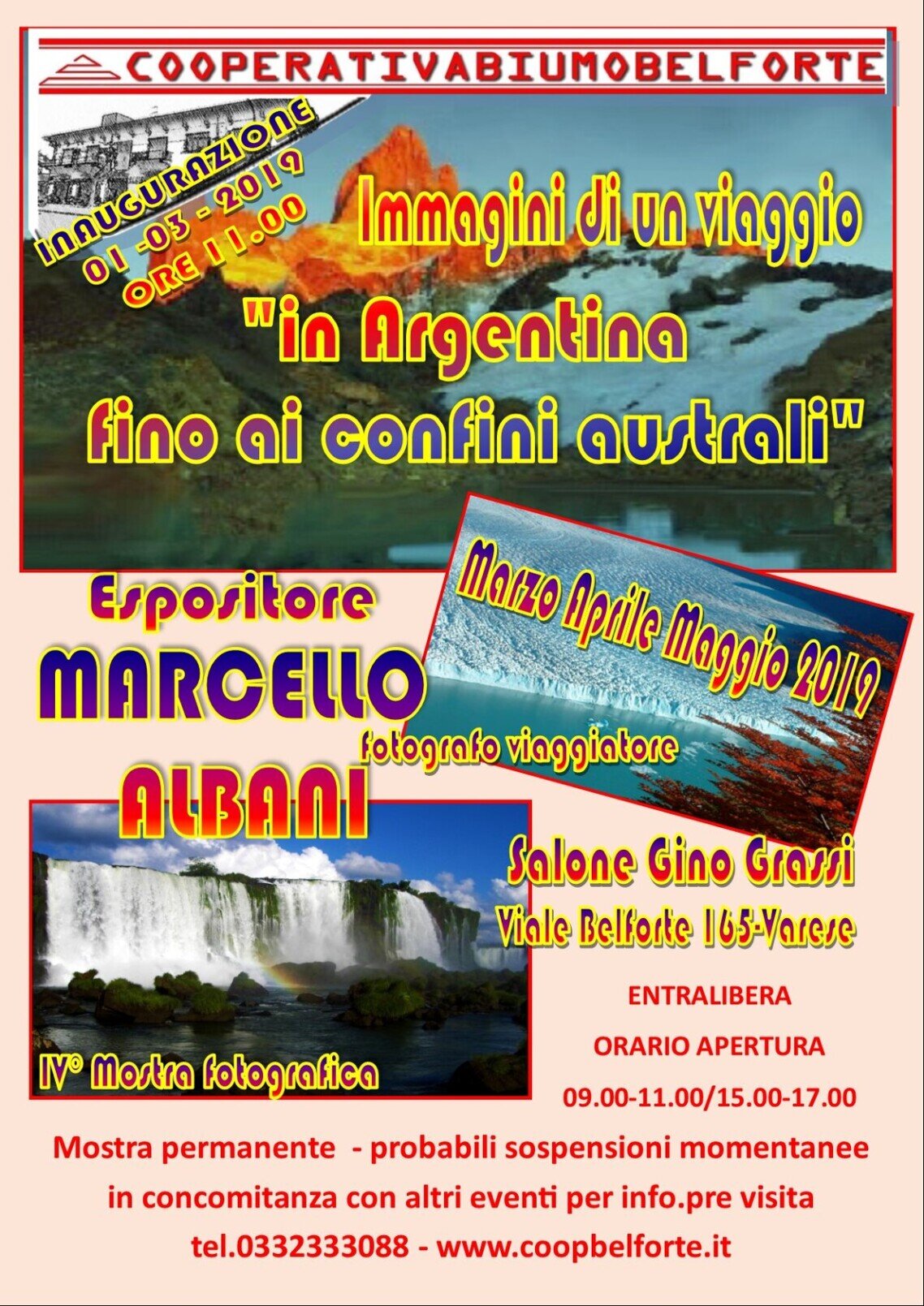 immagini di un viaggio in Argentina fino ai confini australi Mostra fotografica di Marcello Albani