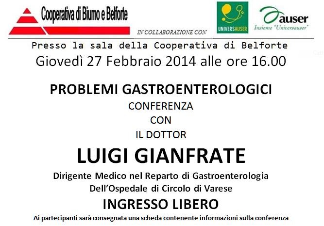 Conferenza medica con il dott. Luigi Gianfrate