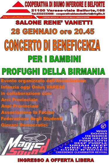 concerto di beneficenza per i bambini profughi della Birmania
