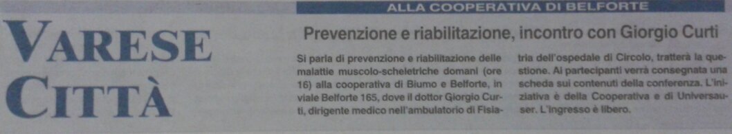 prevenzione e riabilitazione delle malattie muscolo-schelettriche relatore 