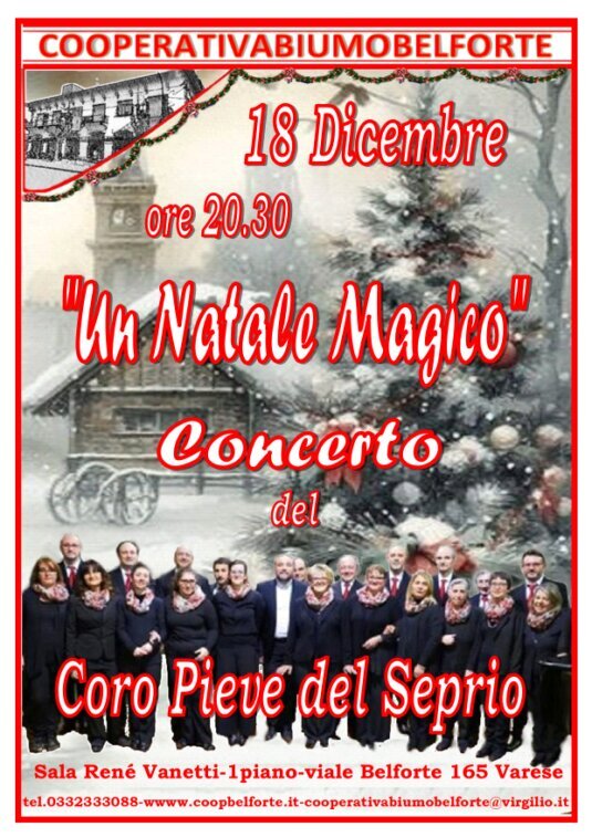 Un Natale magico concerto coro Pieve del Seprio musica e atmosfera magicaa del Natale