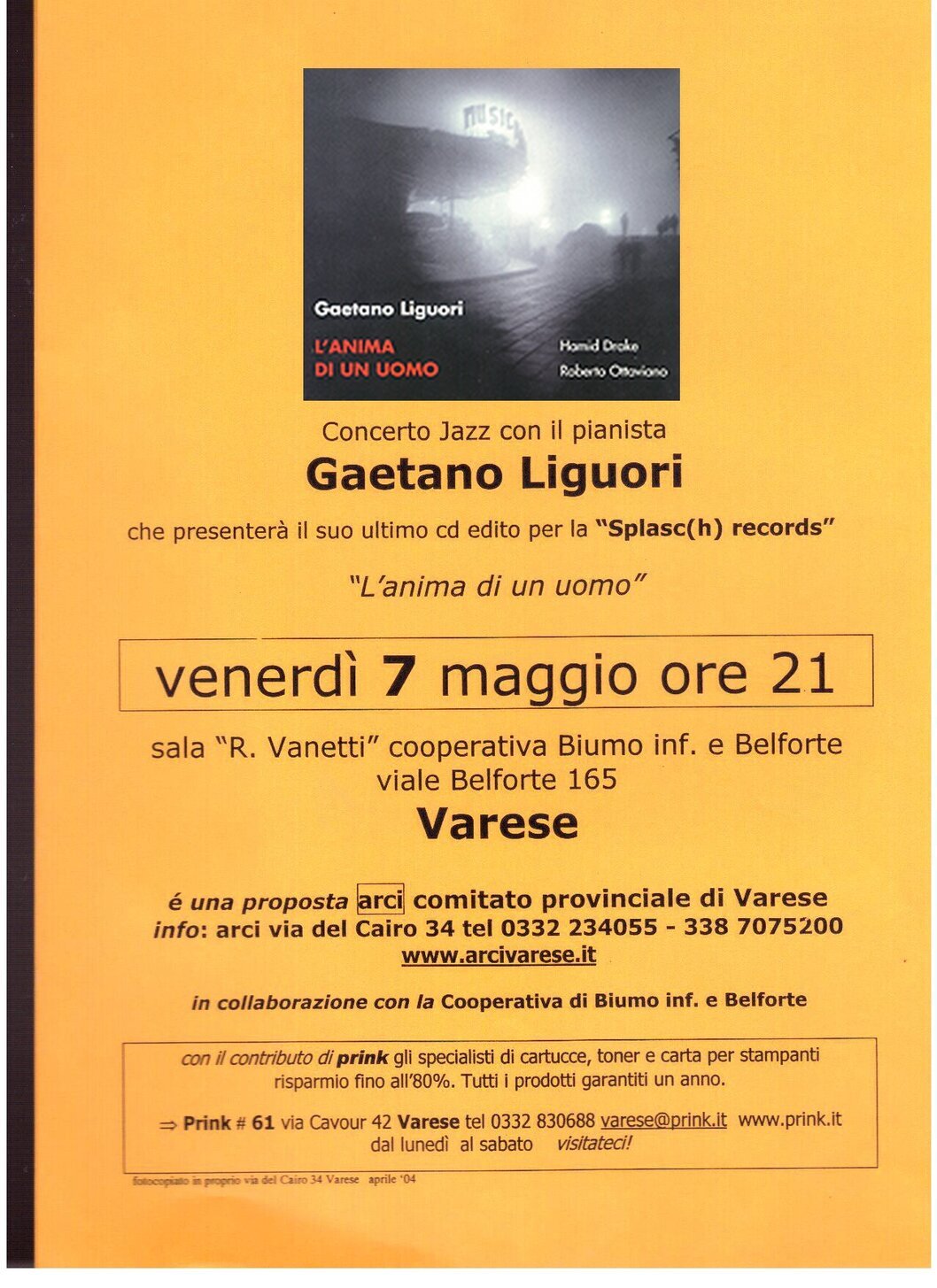 L'anima di un uomo concerto jazz