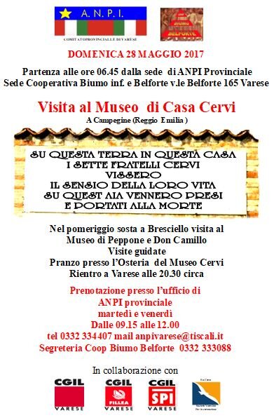 gita in giornata con gli amici dell'Anpi