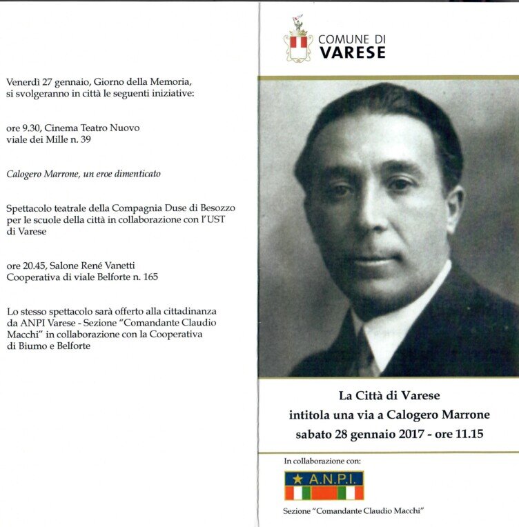 Caloggero Marone  eroe dimenticato
