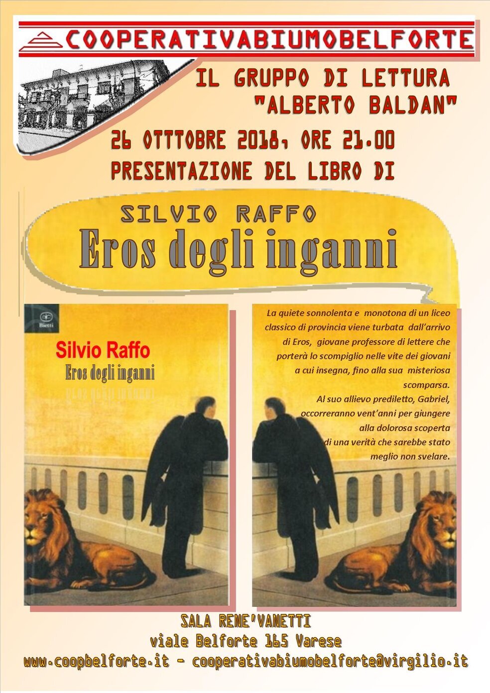 Presentazione del libro incontro con l'autore Silvio Raffo