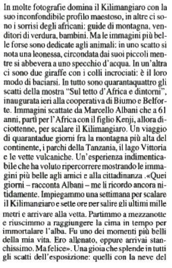I viaggi di Marcello Albani