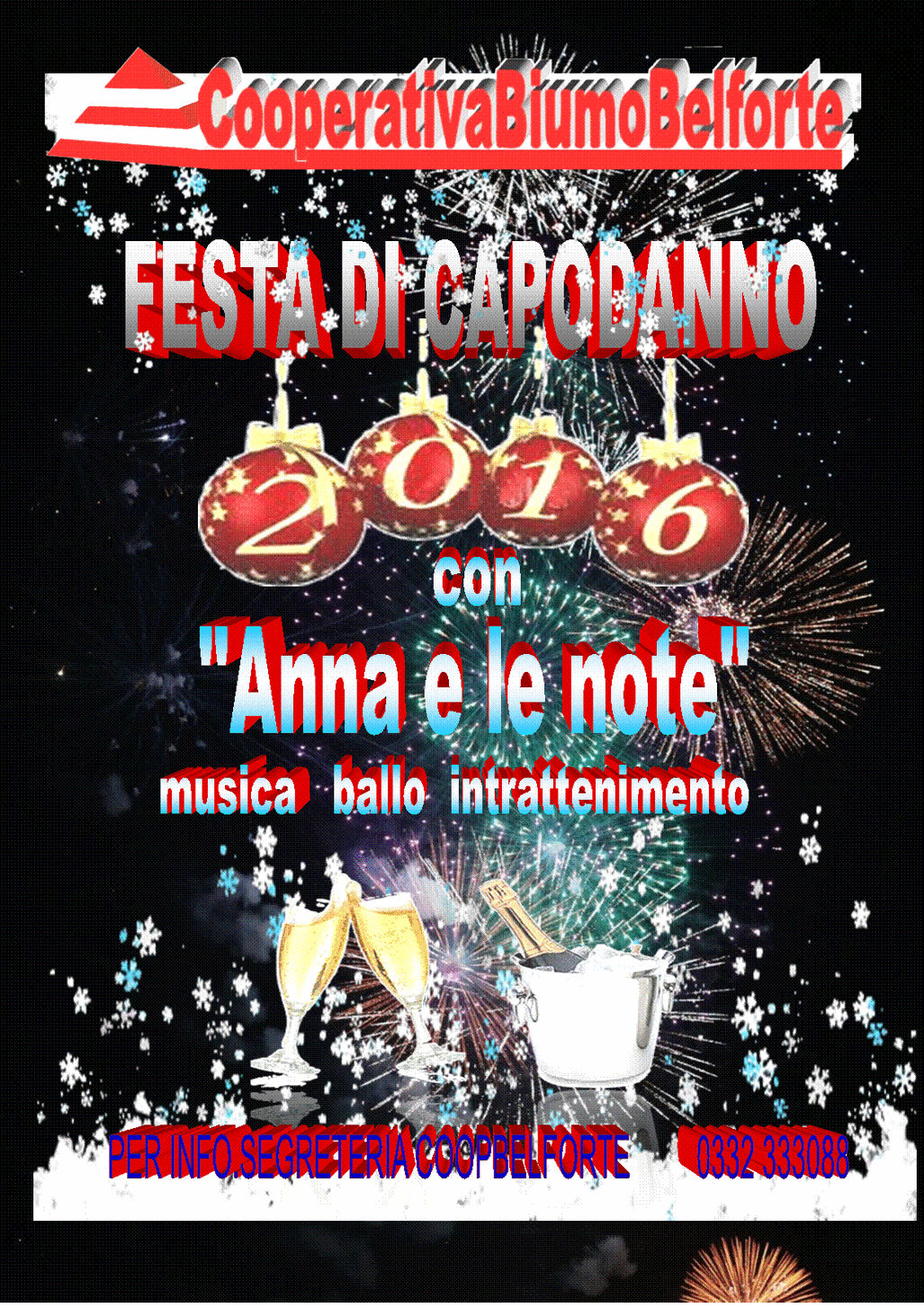 31 Dicembre 2015 festa di Capodannno musica ballo e intrattenimento