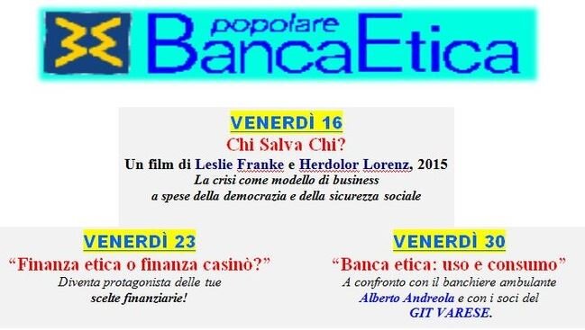 Banca etica popolare corso informativo promozionale