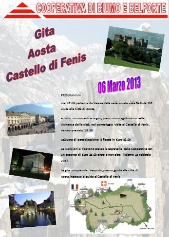 coopBelforte in gita sociale ad Aosta 