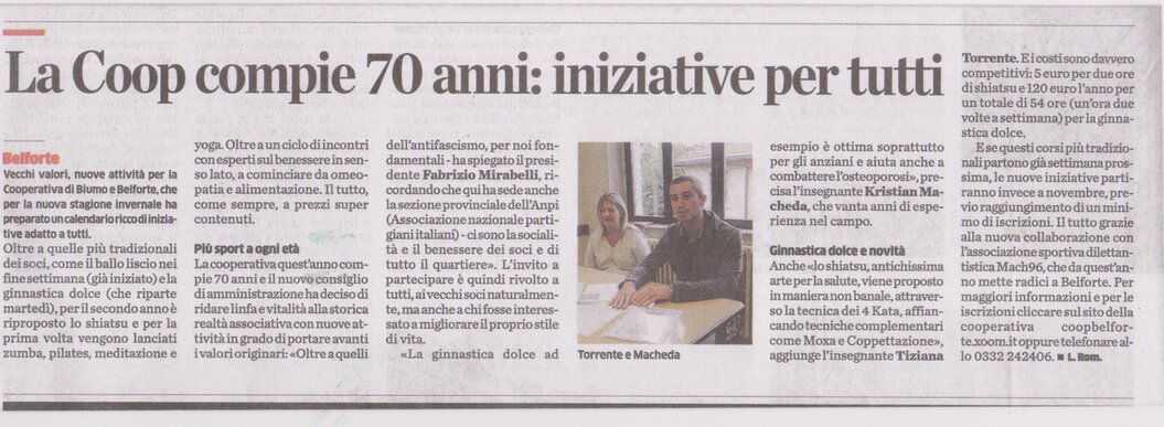 elenco di tutte le attività coopbelforte 2015 - 2016
