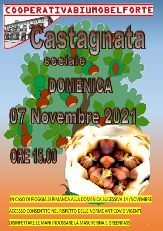 castagnata in coop Festa della Castagna, un evento conviviale organizzato dalla nostra cooperativa. una giornata all'insegna della solidarietà e della tradizione. Ti aspettiamo!