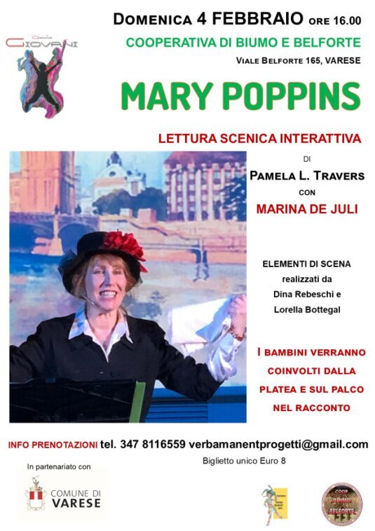 Mary Poppins lettura scenica interattiva
