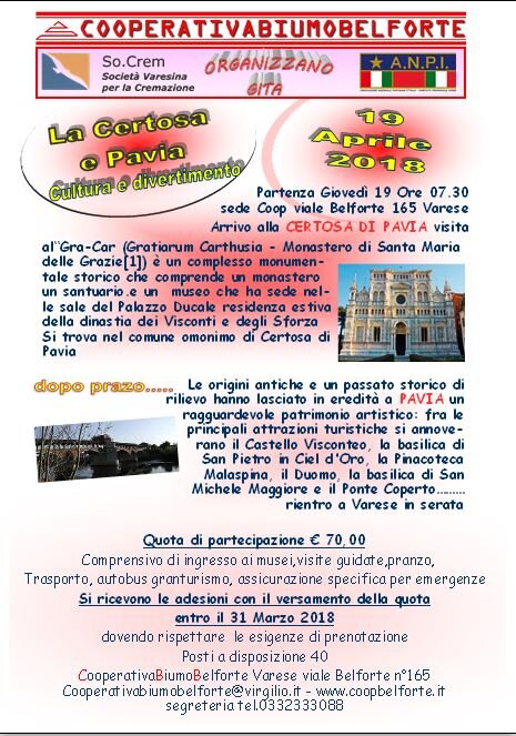 Scopri la bellezza di Pavia e della Certosa con la nostra cooperativa 