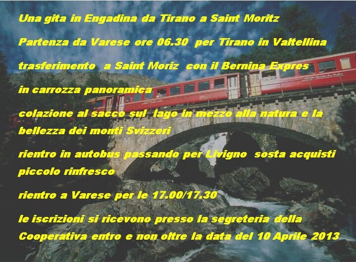 gita in engadina  da tirano a saint moritz